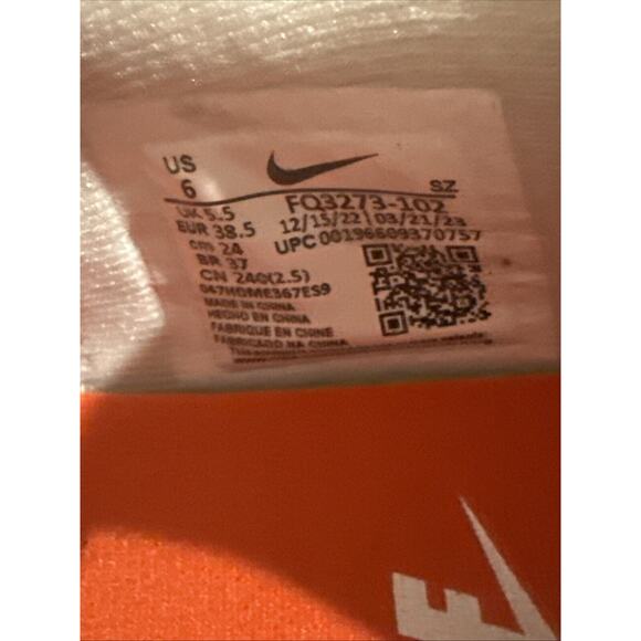 Nike Air Zoom Victory Tour 3 Golf Shoes White Orange Men's Size 6 FQ3273-102 - Picture 10 of 10